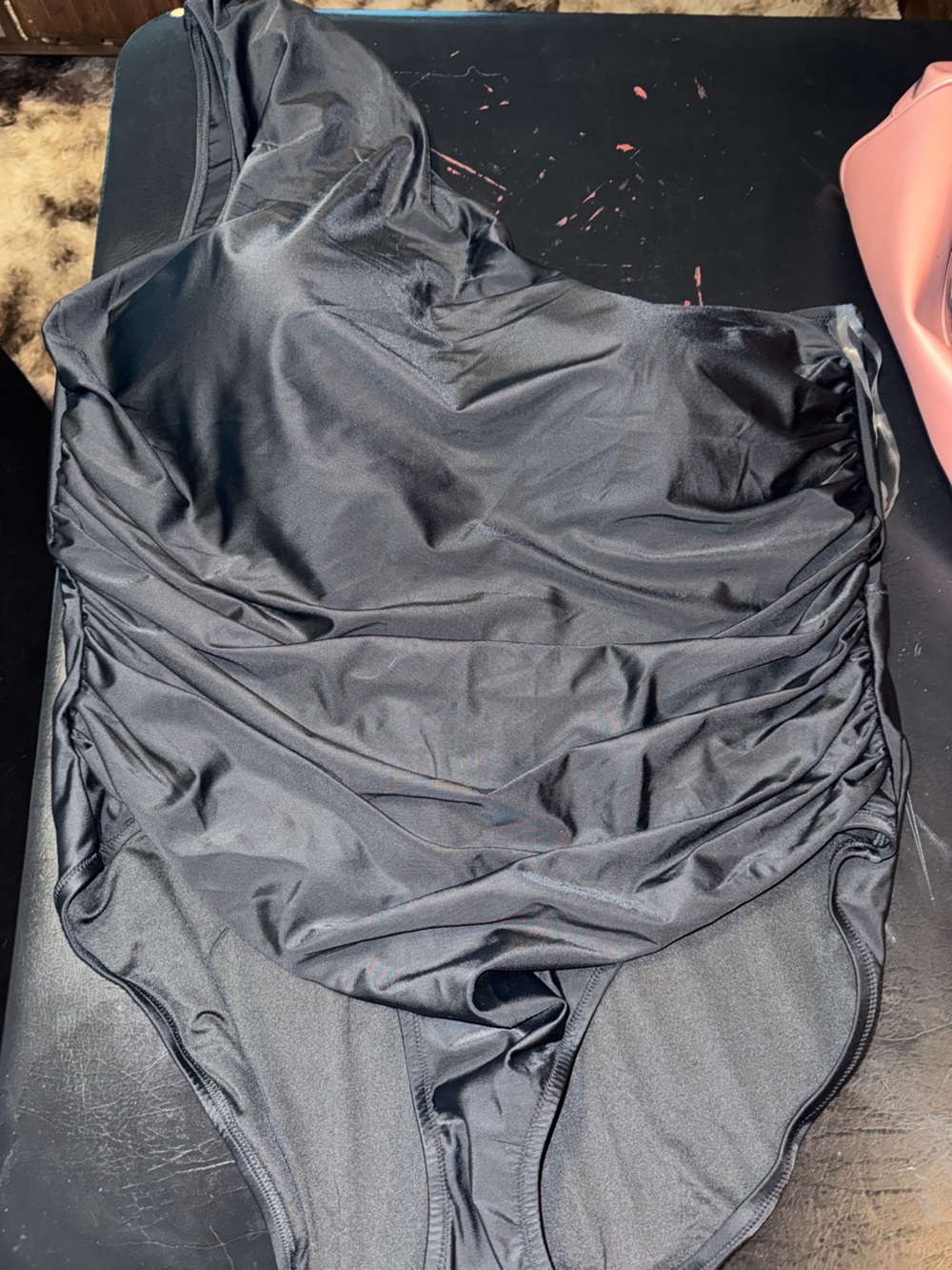 J. Crew Ruched Black One-Piece Swimsuit